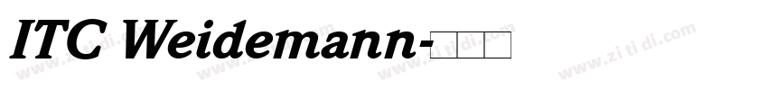 ITC Weidemann字体转换 ITC Weidemann字体转换